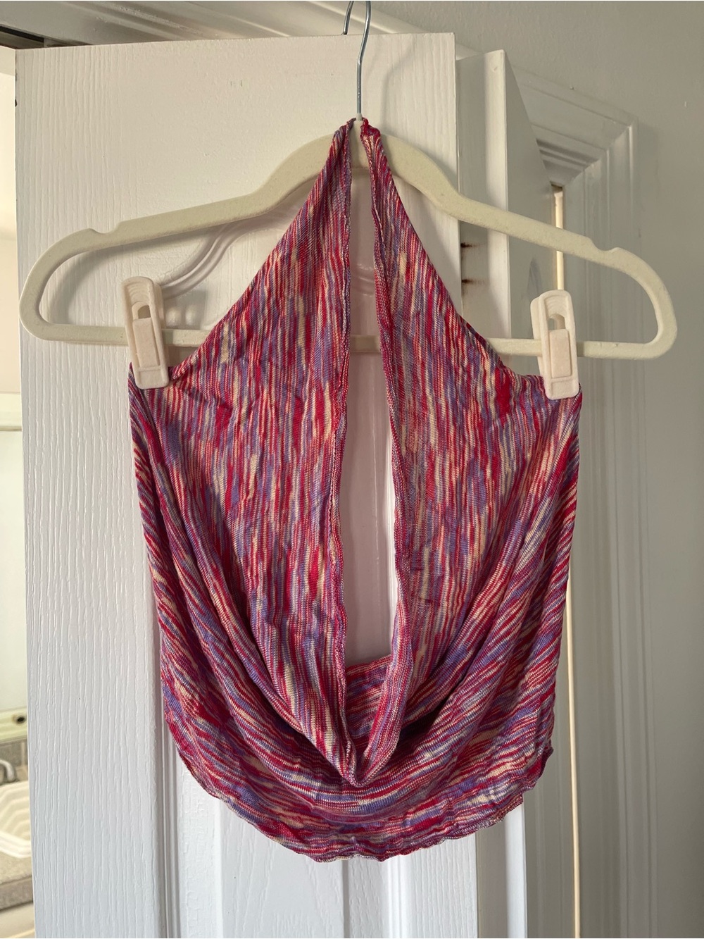 Halter Cowl Neck Multi-Color Women's Scarf Top